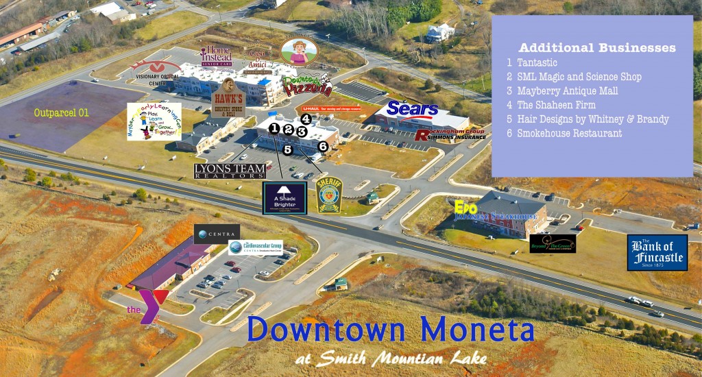 Aerial Map » Downtown Moneta